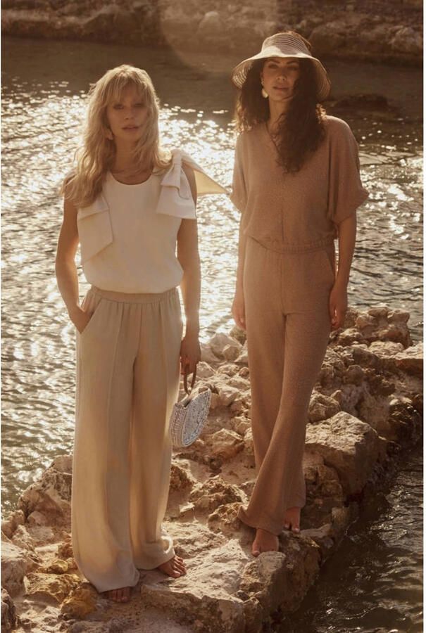Lofty Manner Trouser Savy casual broek met Lurex goud - Foto 2