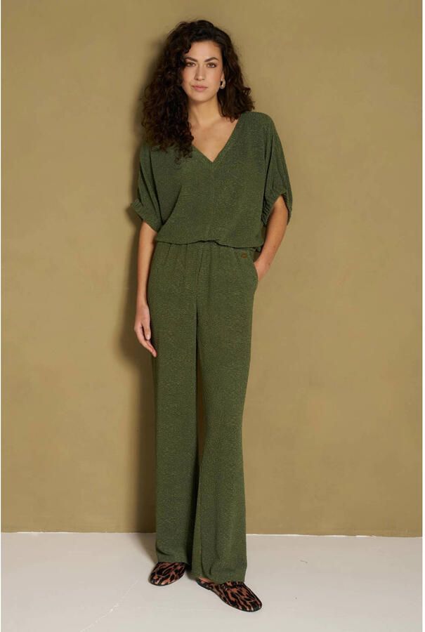 Lofty Manner wide leg broek groen
