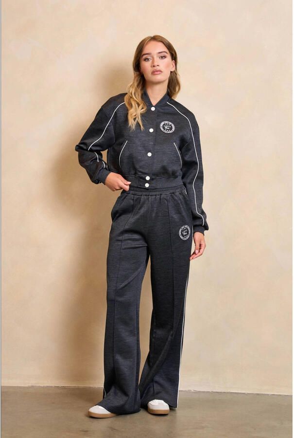Lofty Manner wide leg high waist broek grijs