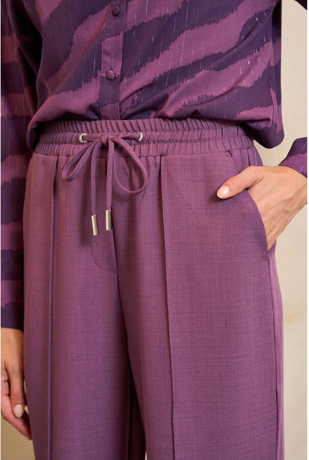 Lofty Manner wide leg high waist broek paars - Foto 2