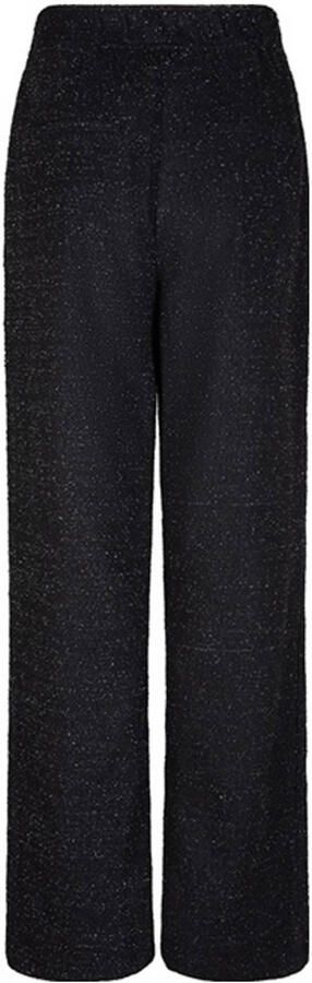 Lofty Manner wide leg regular waist broek zwart met glitter