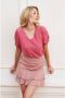 Lofty Manner mini rok Skirt Karmijn met all over print roze - Thumbnail 1