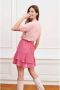 Lofty Manner mini rok Skirt Karmijn met stippen roze - Thumbnail 1