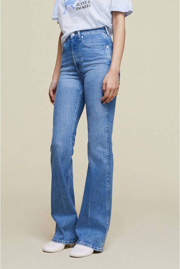 Lois flared jeans Riley medium blauw denim