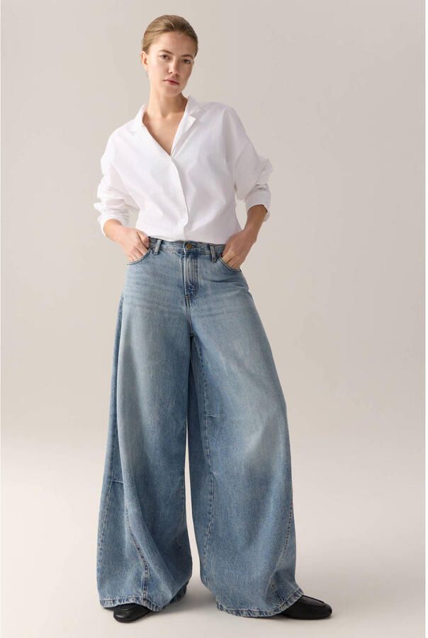 Lois Aerea wide leg jeans mediumblauw