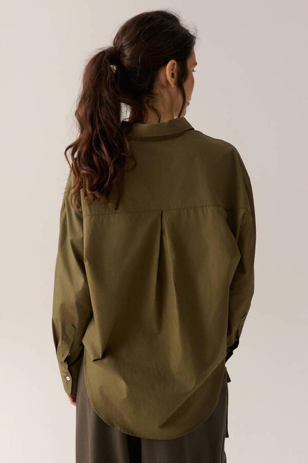 Lois blouse met logo kaki - Foto 3