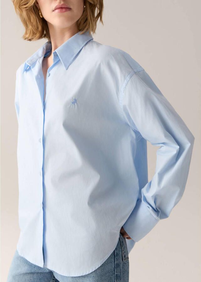 Lois blouse met logo lichtblauw - Foto 2