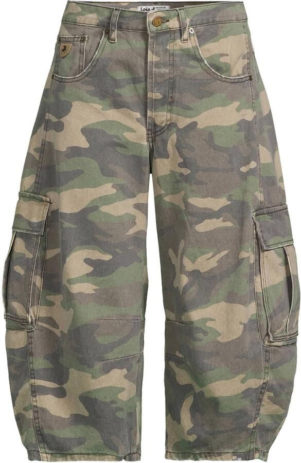 Lois denim barrel camouflage bermuda short groen - Foto 2