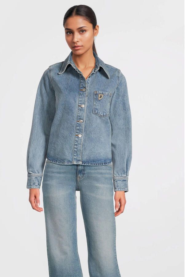 Lois denim blouse medium blue denim