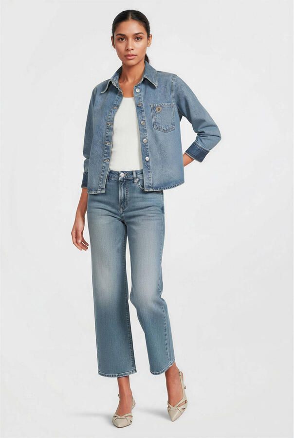 Lois denim blouse medium blue denim - Foto 3