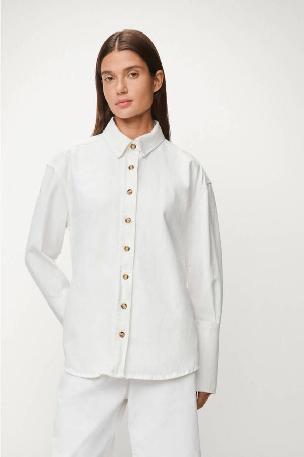 Lois denim blouse wit