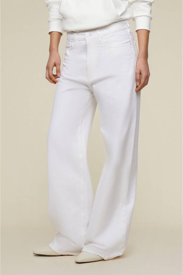 Lois high waist wide leg jeans wit