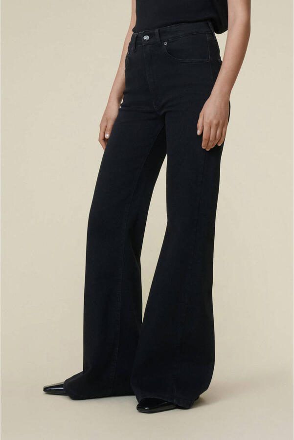 Lois high waist flared jeans black denim