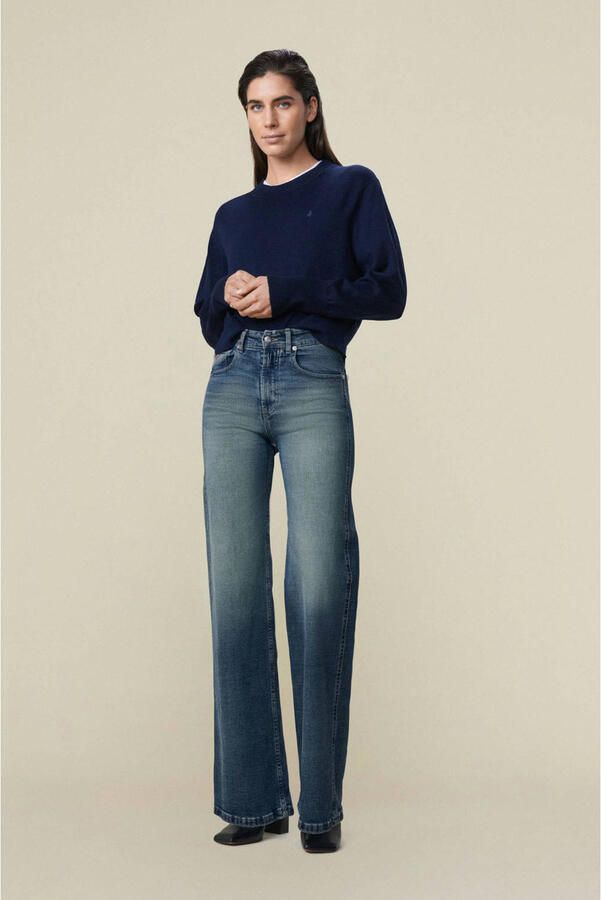 Lois high waist wide leg jeans dark blue denim - Foto 2