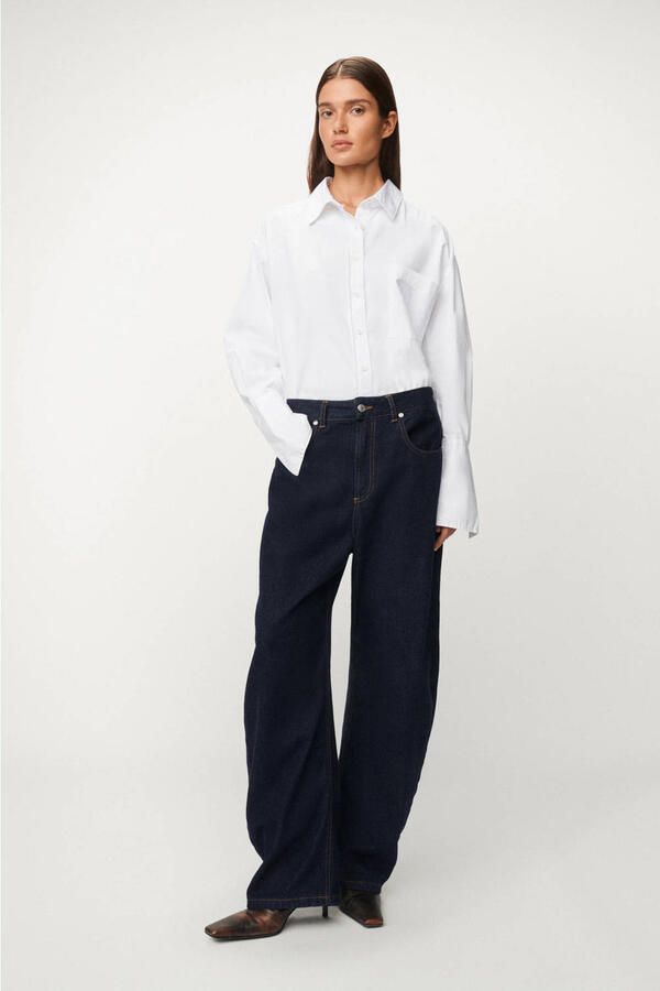Lois high waist wide leg jeans dark blue denim - Foto 3