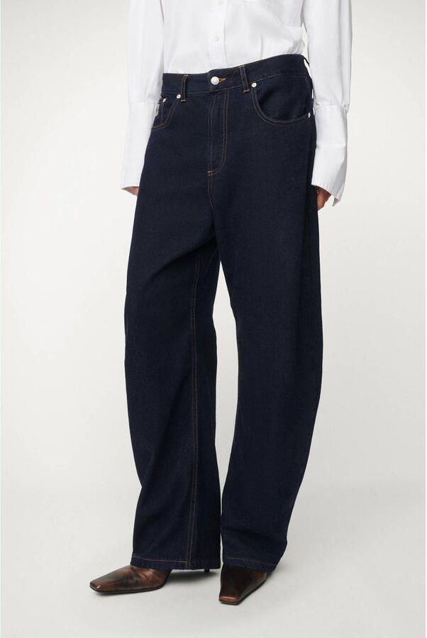 Lois high waist wide leg jeans dark blue denim