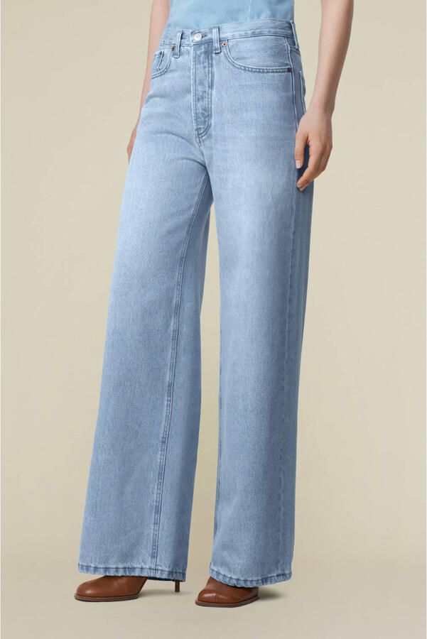 Lois high waist wide leg jeans light blue denim