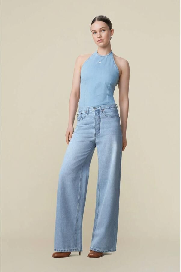 Lois high waist wide leg jeans light blue denim - Foto 2