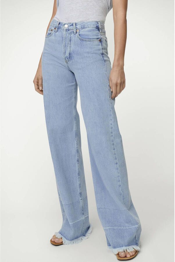 Lois high waist wide leg jeans light blue denim