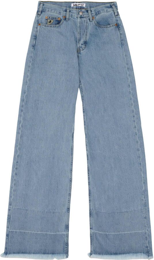 Lois high waist wide leg jeans light blue denim - Foto 3