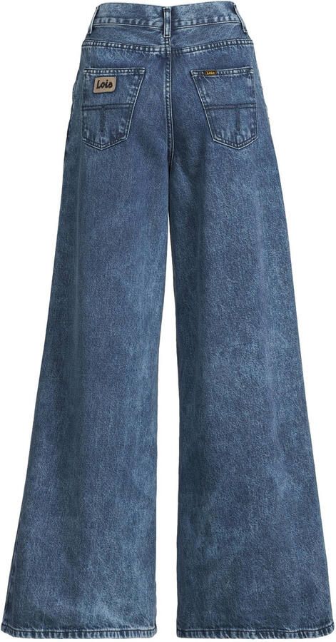 Lois high waist wide leg jeans medium blue denim