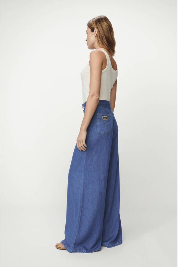 Lois high waist wide leg jeans medium blue denim - Foto 3