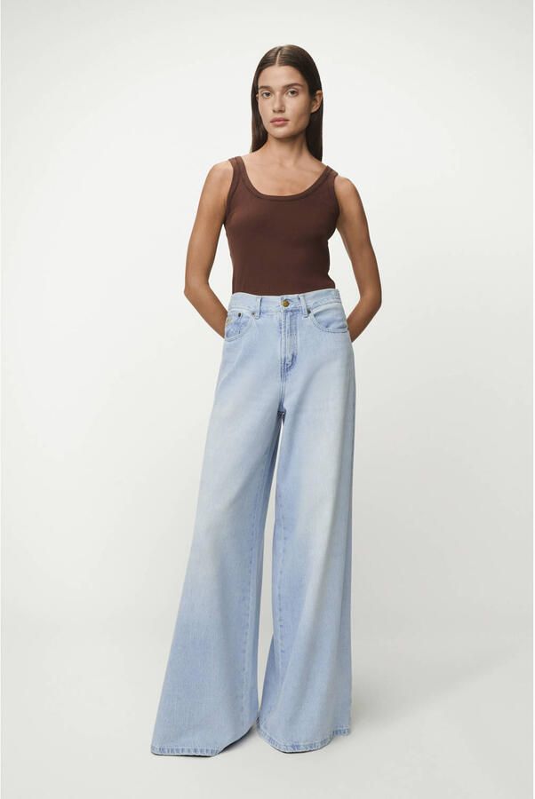 Lois high waist wide leg jeans wide leg jeans light blue denim