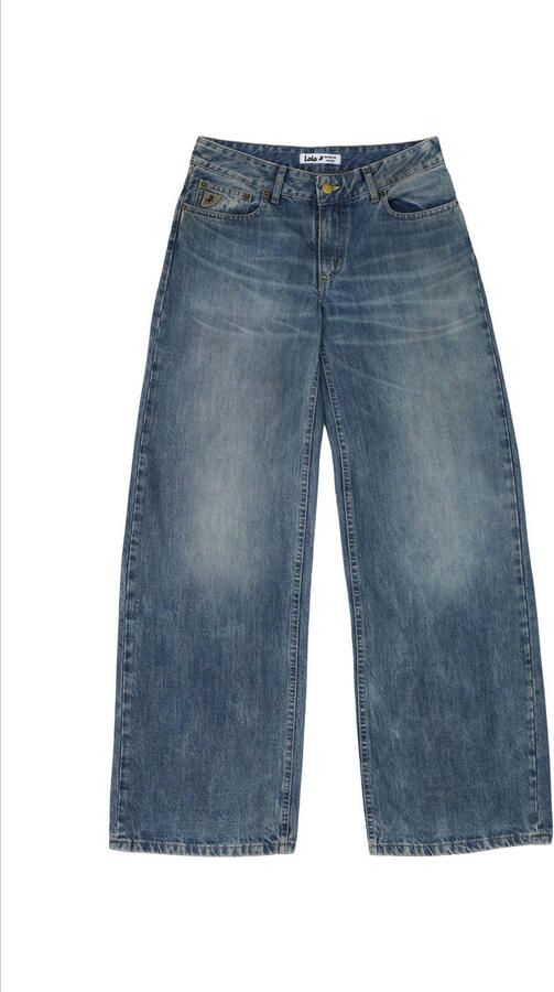Lois low waist wide leg jeans dark blue denim