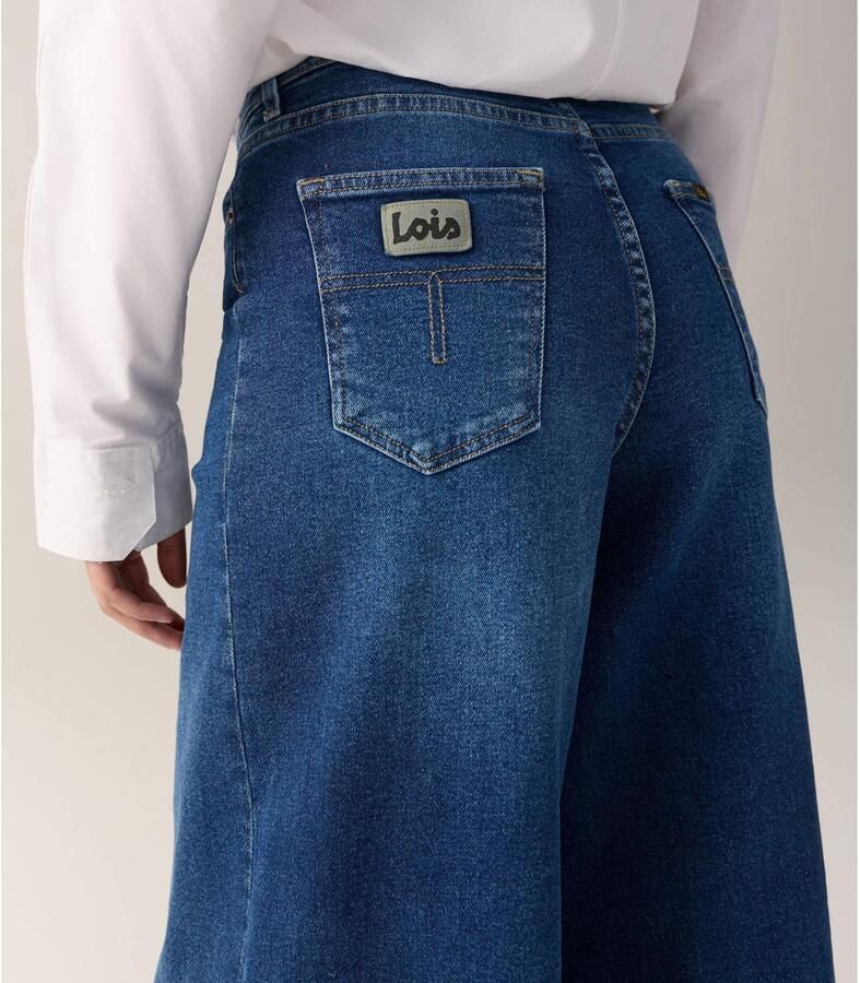 Lois Marlene high waist wide leg jeans donkerblauw - Foto 2