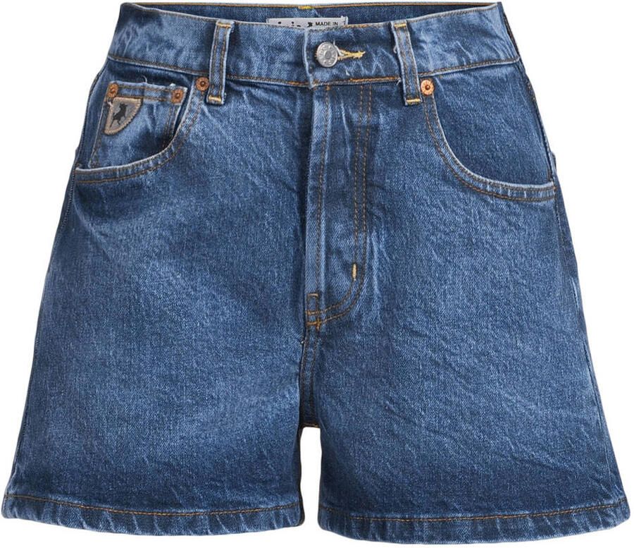 Lois regular waist short dark blue denim