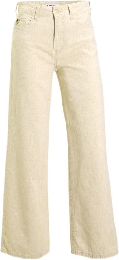 Lois regular waist wide leg jeans Culotte beige
