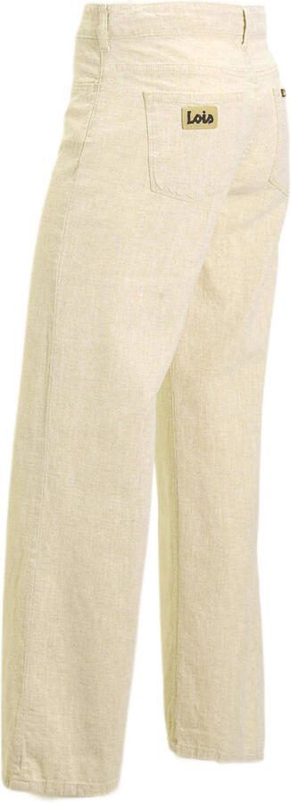 Lois regular waist wide leg jeans Culotte beige - Foto 3