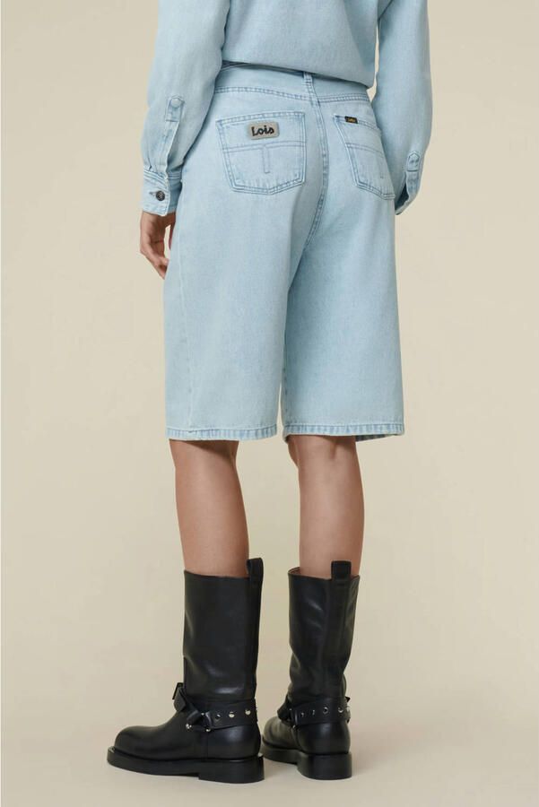 Lois relaxed regular waist short light blue denim - Foto 2