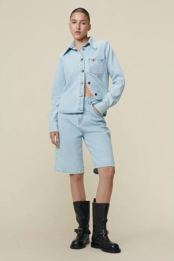 Lois relaxed regular waist short light blue denim - Foto 3