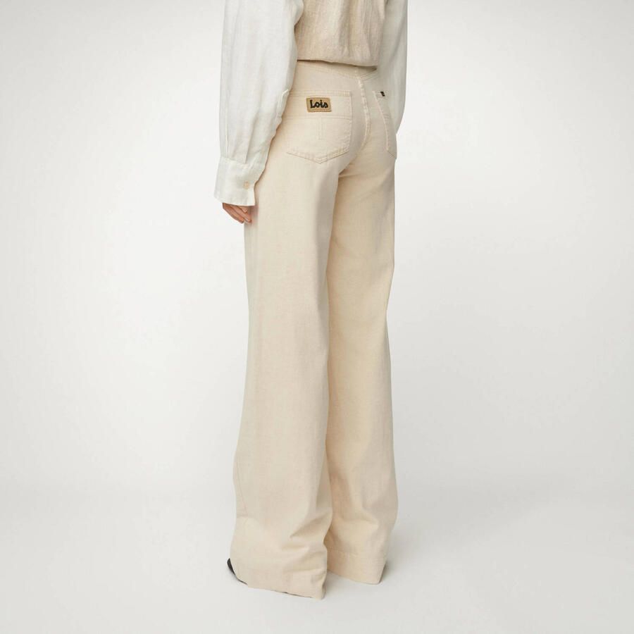 Lois Rosa-R high waist wide leg jeans beige - Foto 2