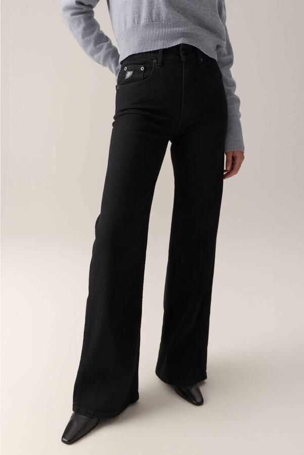 Lois Rosalia wide leg jeans zwart