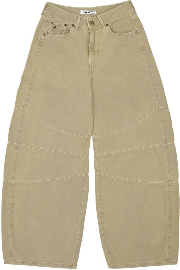 Lois Skater Knee barrel jeans beige