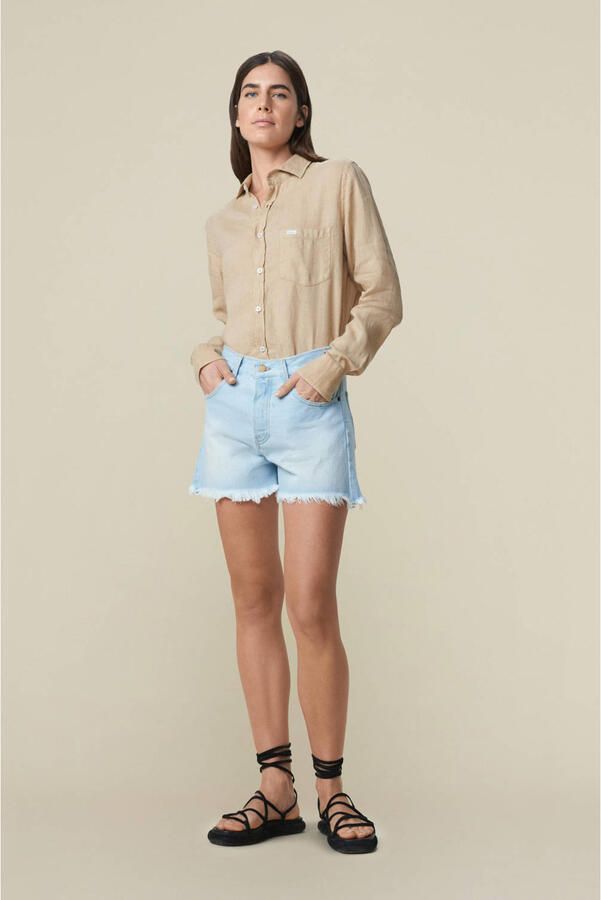 Lois straight high waist denim short light blue denim - Foto 2