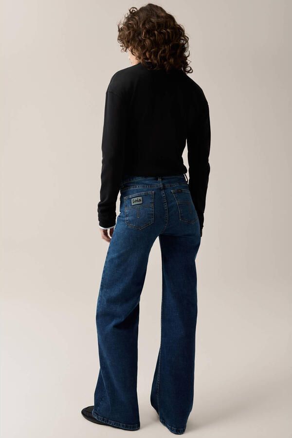 Lois wide leg jeans donkerblauw - Foto 2
