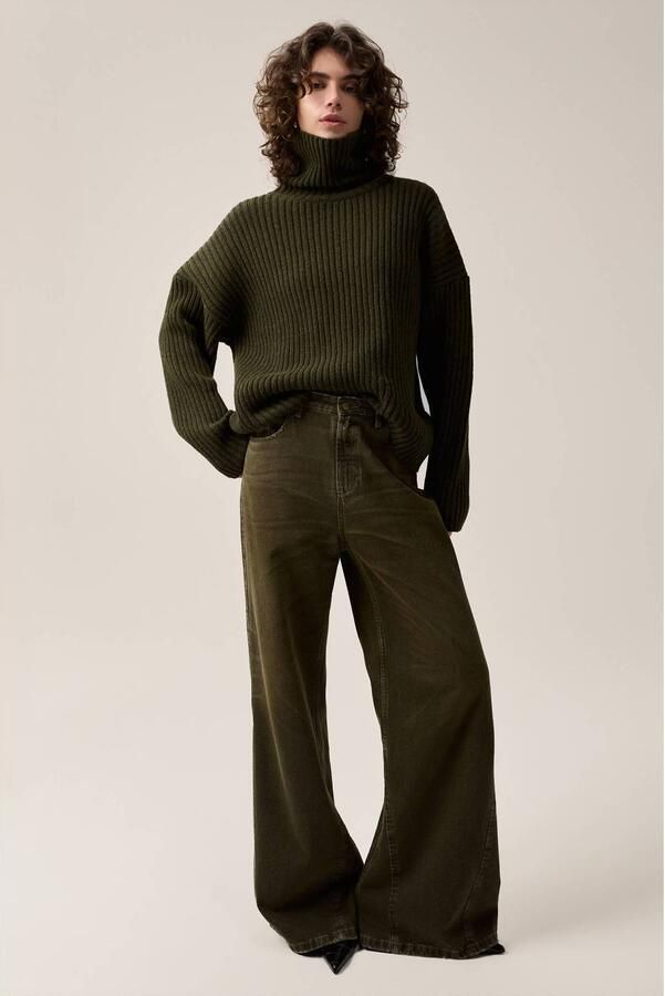 Lois wide leg jeans groen