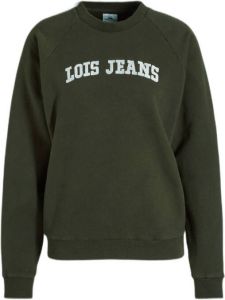 Lois sweater Iris met logo groen