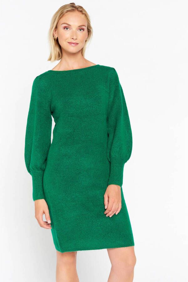 LOLALIZA gebreide jurk groen