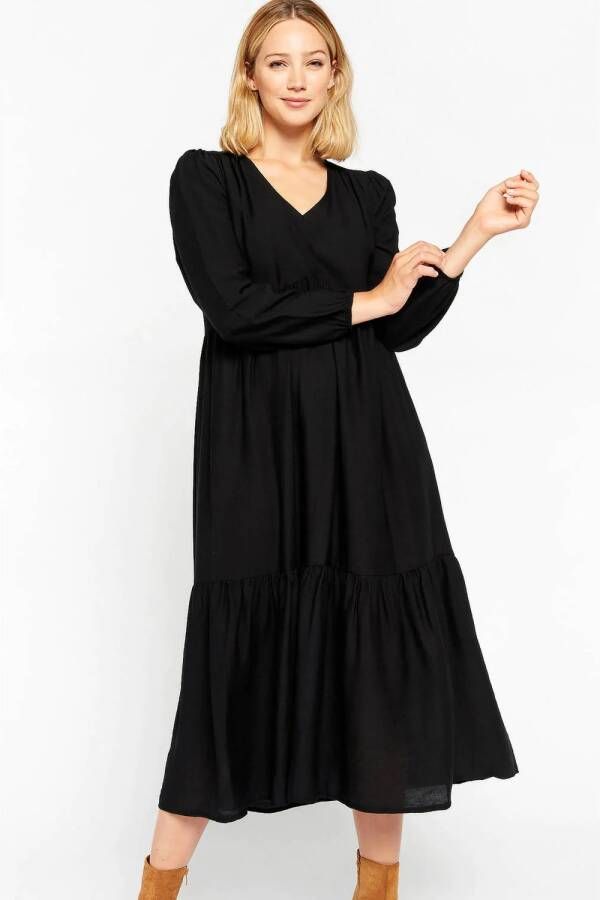 LOLALIZA A-lijn jurk met volant zwart