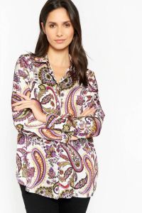 LOLALIZA blouse met paisleyprint paars wit roze