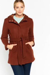 LOLALIZA jas met wol roodbruin