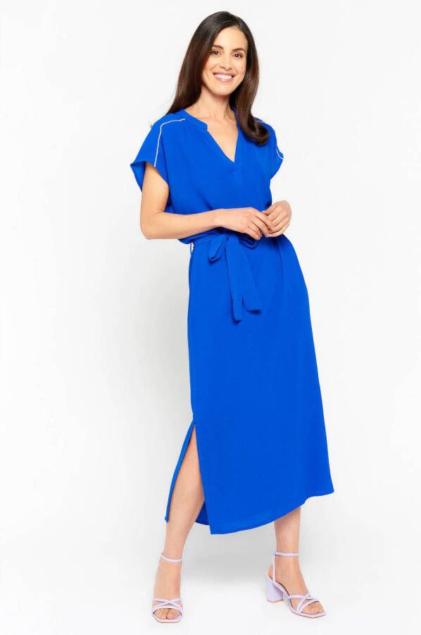 LOLALIZA jurk met ceintuur blauw