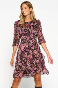 LOLALIZA jurk met paisleyprint roze