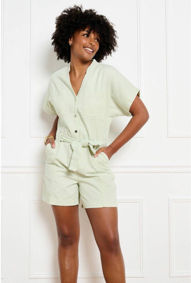 LOLALIZA aansluitend playsuit mintgroen