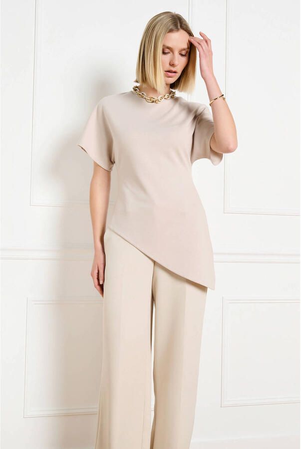 LOLALIZA asymmetrische top beige