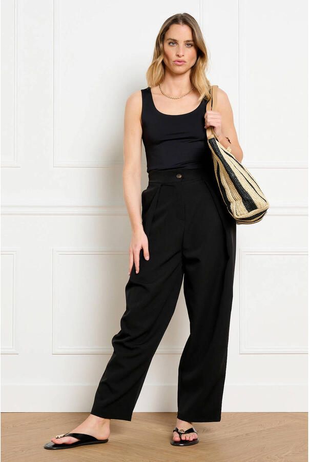 LOLALIZA barrel high waist broek zwart - Foto 3